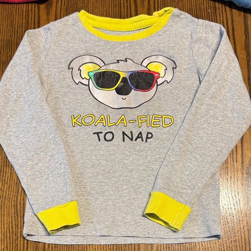 George Gray and Yellow Koala Long Sleeve Tee